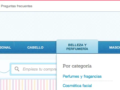 Main Navigation active dropdown menu navigation search ui