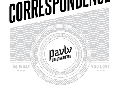 Correspondence letterhead pattern stripes waves