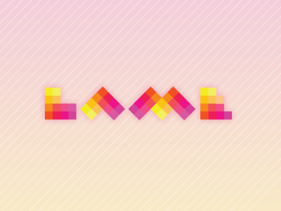 LAME brand colorful design fun lame logo nerd pixel stripes