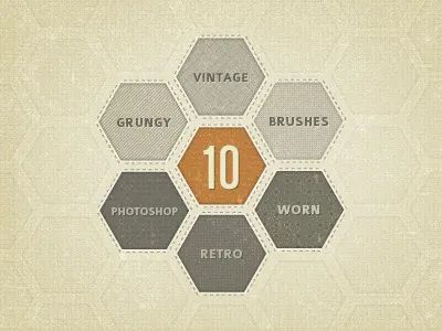 Cocoa Vintage Brushes, Part Deux brushes download freebie grungy gui patterns photoshop retro textures ui vintage