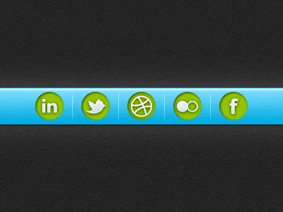 social icon bar blue green icon social social icon