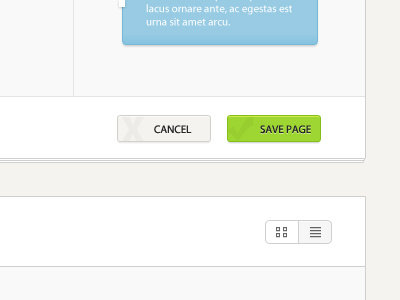 Save/Cancel admin blue buttons cancel cms dashboard green light save