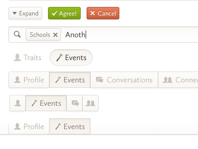 The System Expands button calluna sans green input search tab tag