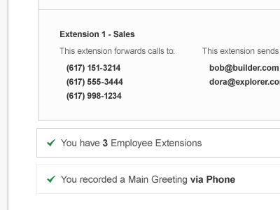 Summary Screen w/ accordion for Setup Process accordion check collapse expand summary