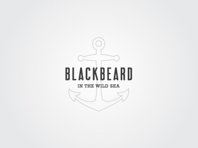 Blackbeard anchor brand logo navy