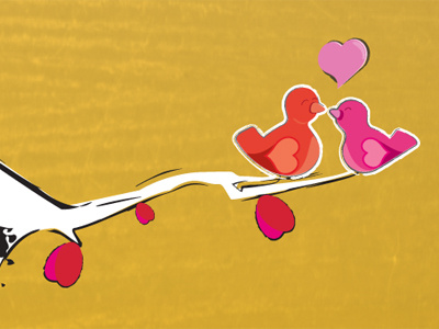 Lovebirds birds jsteinberg save the date wedding