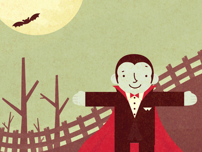 Flat Stanley Dracula flat stanley halloween illustration vampire
