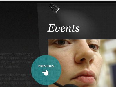 Events Slider dark icon slider texture turquoise