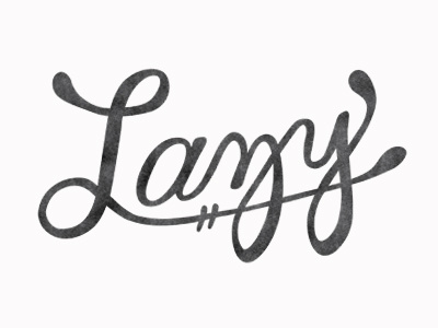 Lazy lazy logotype type typography