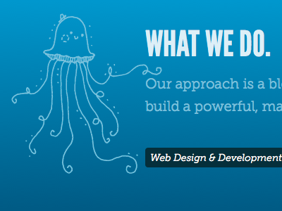It's what we do. blue content header jellyfish ocean subnav