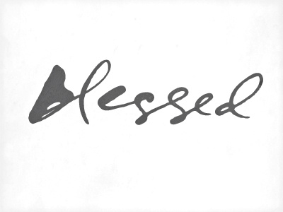 Blessed calligraphy lettering tattoo design typography