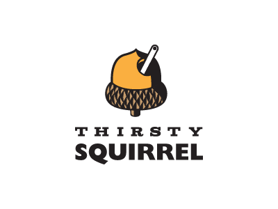 Thirsty Squirrel (without the circle) logo squirrel thirsty