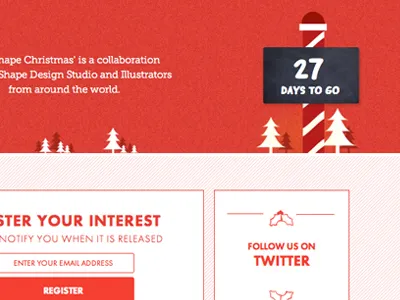 It's a Shape Christmas christmas css3 futura html5 ui website