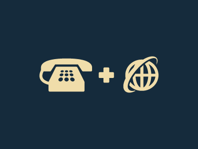 Phone + Internet icon internet phone