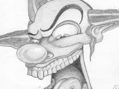 Clown clown old school sketch