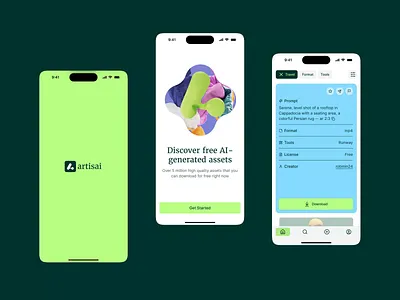 Artisai app explorations animation design gif mobile ui ux