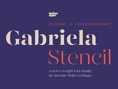 Gabriela Stencil branding classic contemporary delicate didone display elegant fashion gabriela gabriela stencil italics labels latinotype magazine serif stencil title web