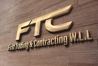 FTC First Trading & Contracting Logo Design 3d branding graphic design logo