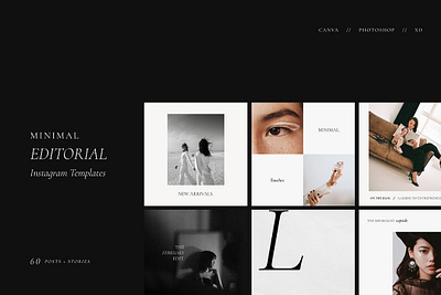 Minimal Editorial Instagram Template canva canva template carousel instagram carousel post carousel template collage template editorial editorial design editorial font editorial template ig story instagram post instagram story instagram template magazine font magazine template minimal photoshop template post template