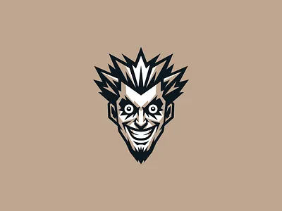 Intense Madman Logo branding character crazy design eccentric emblem face gaming geometric identity illustration intense logo mad man mark symbol vector