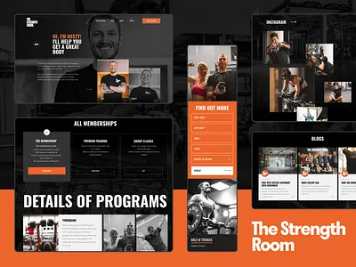 The Strenght Room coaching design fitness landing page site ui ux web web design website