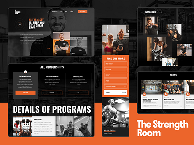 The Strenght Room coaching design fitness landing page site ui ux web web design website