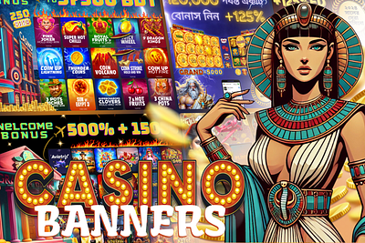 Casino Banners design figma gambling graphic design illustration