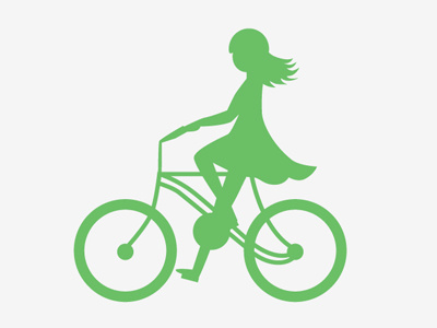 Unwanted bike logo element vector