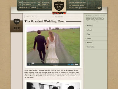 BMFCo. Site 1 beard coaches loupe film ui web weddings