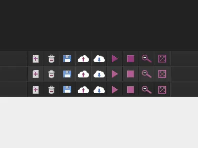 Menu Icons app aws cloud dark madeira ui