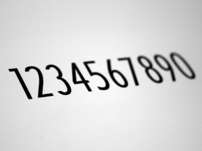 Typeface Study: Numbers condensed typeface typography