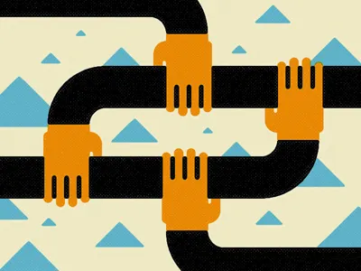 Hold On. editorial illustration