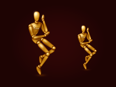 Puppet icon metal puppet