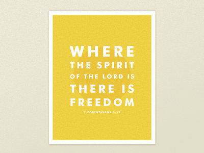 2 Corinthians 3:17 futura poster simple typography verse