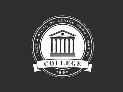 College collegiate crest emblem logo university