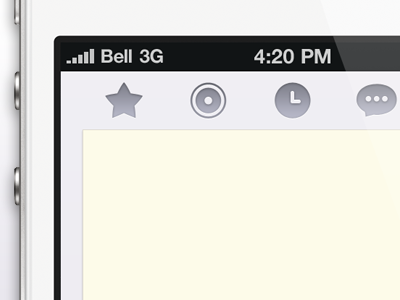 Top Bar Icons app gui icons iphone mutant milk note top bar user interface