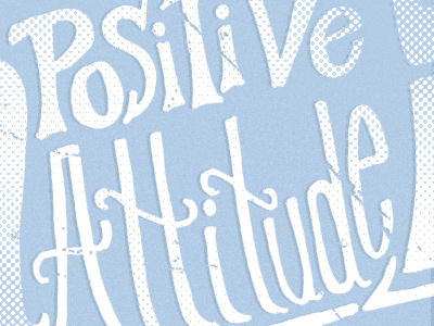 Stay positive distress hand lettering halftone lettering paper typography