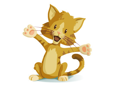 Happy Cat illustration pets