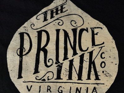 Prince Ink tee distress hand drawn ink screen print shirt tee