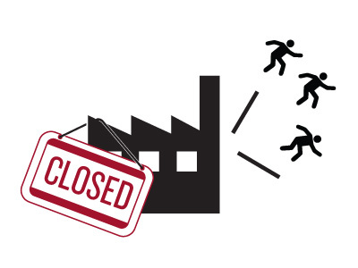 Closing down icon illustration vector