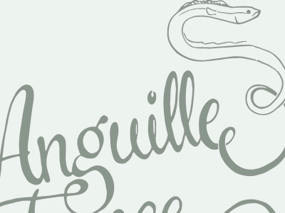 smoked eel eel fish lettering type