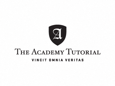 The Academy logo shield wordmark