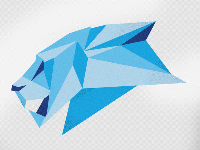 Blue Lion head blue icon lion noise pattern shapes