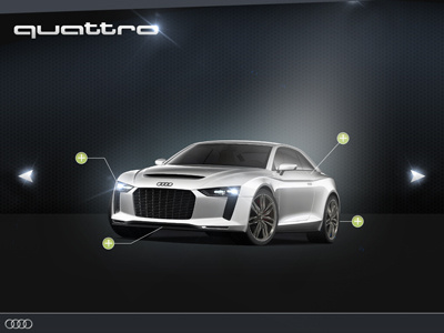 Quattro - Infos points audi car concept info lensflare light point quattro slider