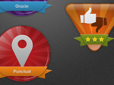 Pin Badge Set Concept badge icon illustration
