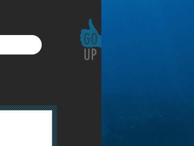 Side Navigation for Dive Shop website blue button diving navigation ui ux web design website