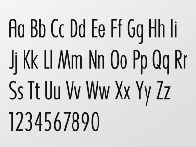 Typeface Study: Uppercase, lowercase and numbers condensed typeface typography