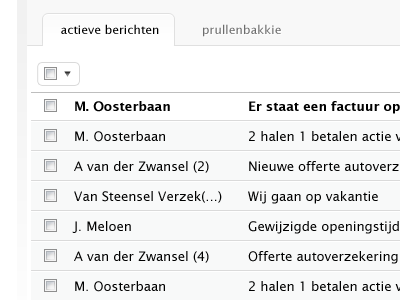 Message box dutch message tabs ui