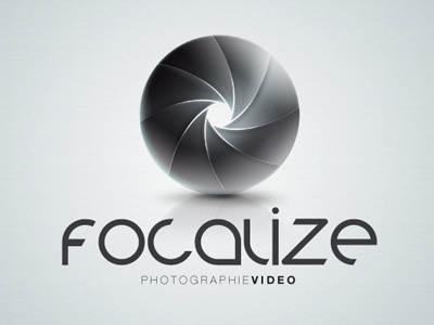 logo Focalize focal length light logo logotype photo photography texture typography volume