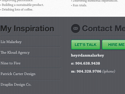 Siteupdate2 buttons chaparral pro footer green portfolio white